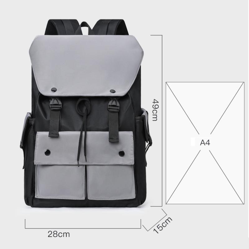 Largecapacity men's backpack with adjustable shoulder straps,suitable for high school and daily commuting,travel,school backpack