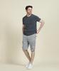 PANICALE Grey Washed Cotton Blend Cargo Shorts
