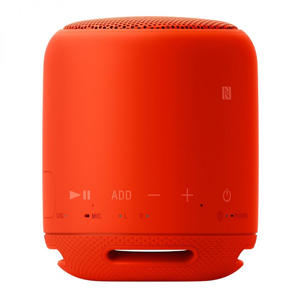 Sony Bezdrátový přenosný reproduktor Heavy Bass Model SRS-XB10: Vodotěsný kompatibilní s Bluetooth oranžově červený SRS-XB10 R