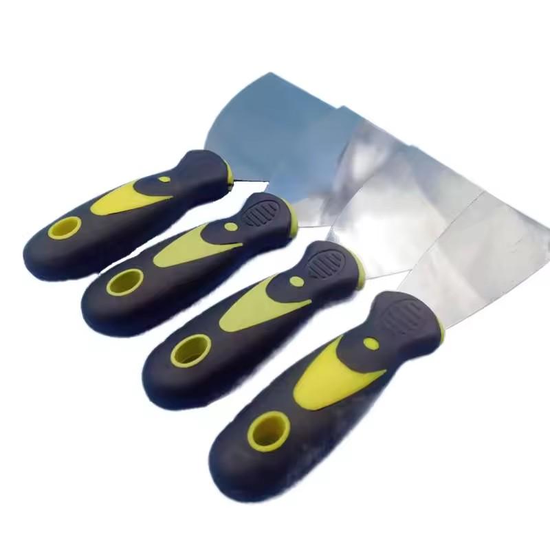 2/3/4/5 inch carbon steel dough knife scraper, various size spatula for paint and wall repair, household and industrial cleaning