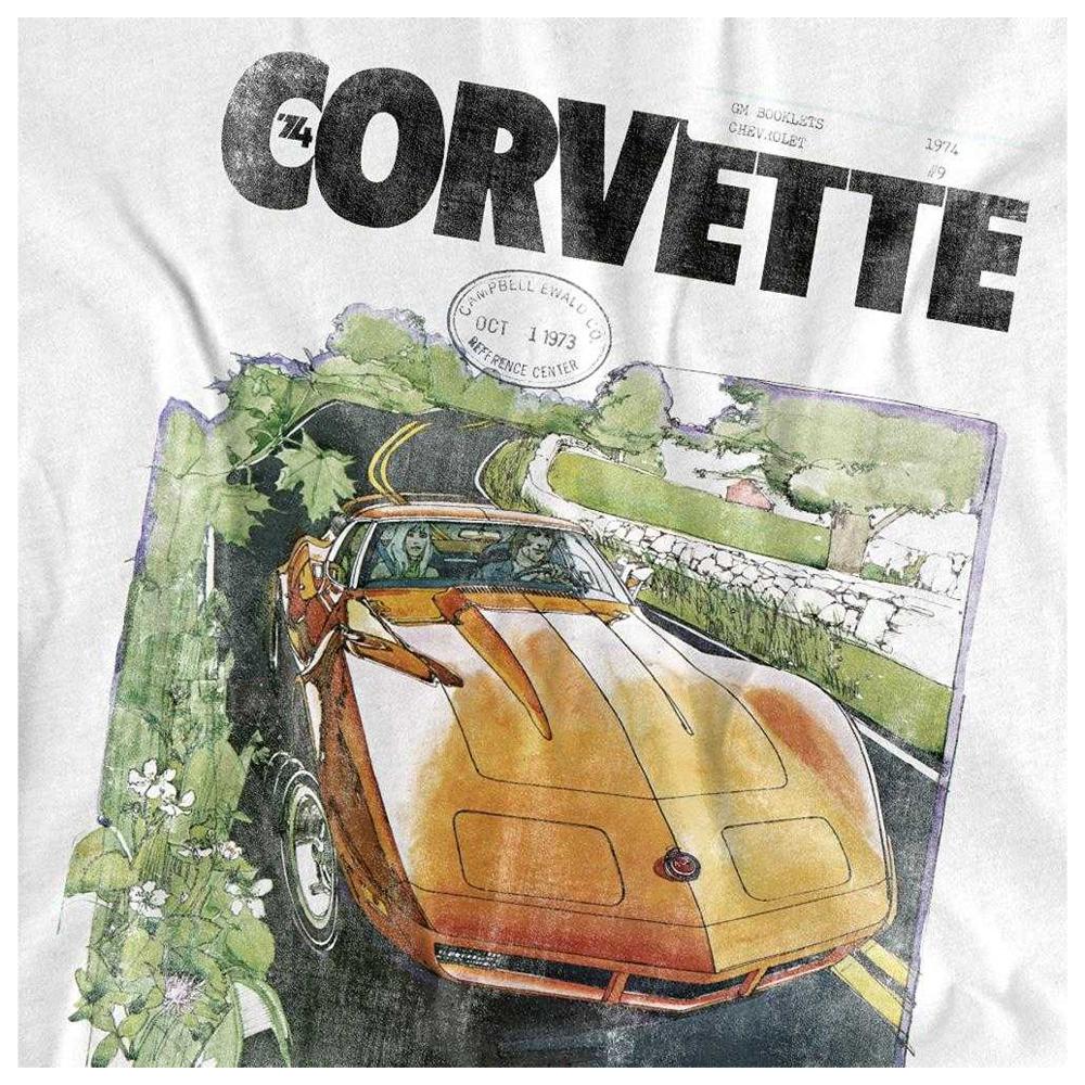 Chevrolet Unisex Adult Corvette Poster Vintage Long-Sleeved T-Shirt