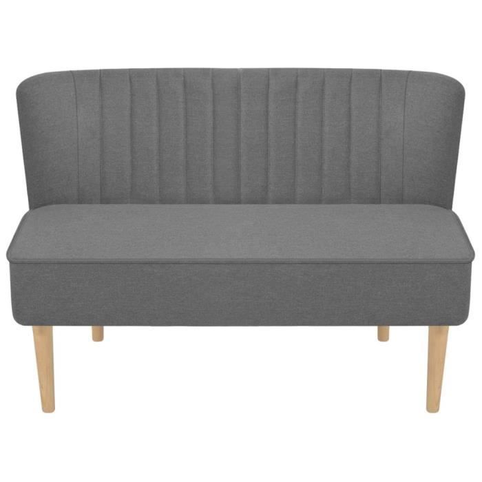 Canapé - vidaXL - 2 places - Tissu Gris clair - Design Contemporain - Confort Moelleux