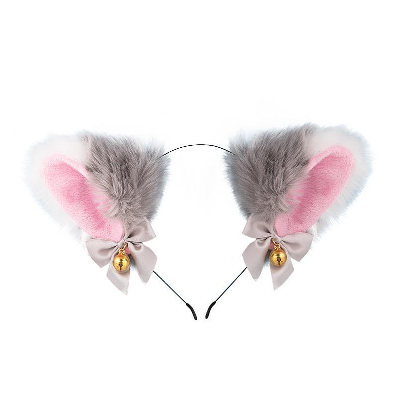 Cat Ears Bell Headband - Cosplay Catwoman Hair Accessory for Christmas & Halloween