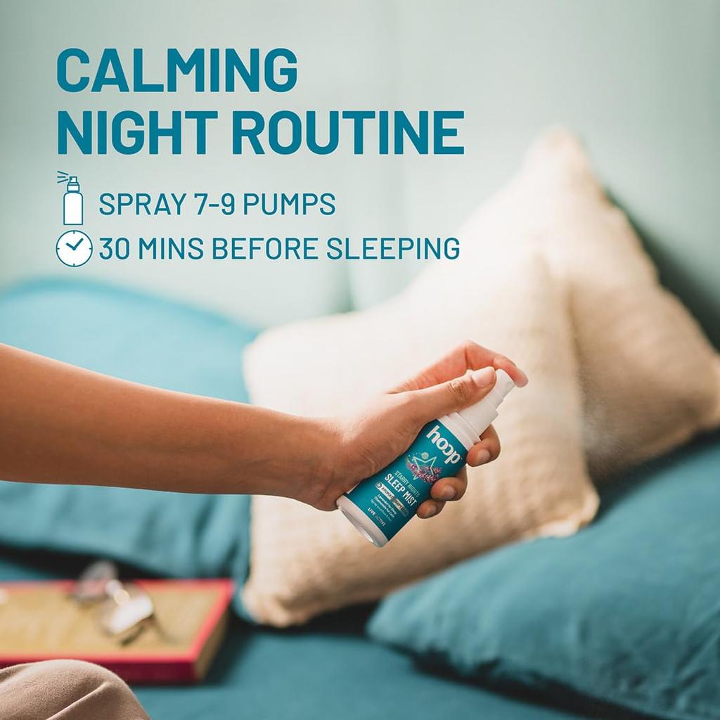 Hoop Sleep Mist Lavender Pillow Spray 100 Ml for Better Deep Quality Sleep Aromatherapy Relaxation