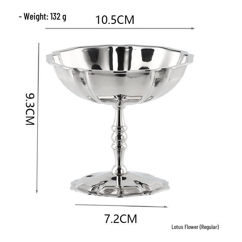304 Stainless Steel Dessert Cup and Pudding Bowl – Small Snack Plate for Ice Cream