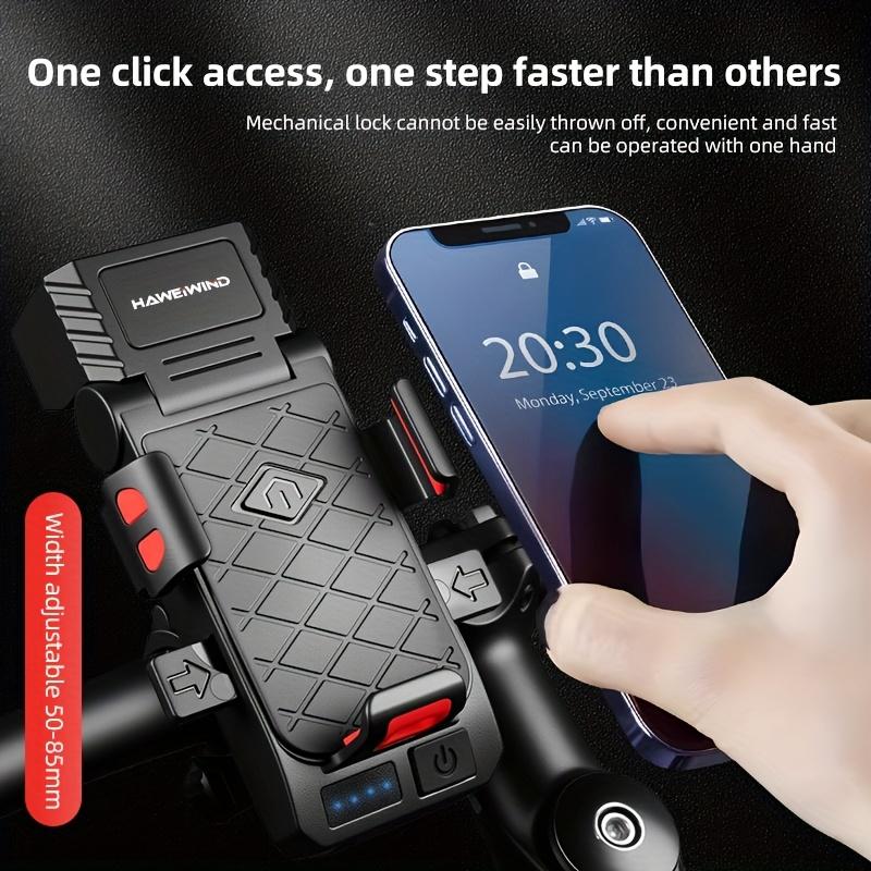 4-i-1 LED Cykellampa Framljus med Signalhorn Telefonhållare Ringklocka Powerbank MTB Cykel Ficklampa USB Laddningsbar Cykeltillbehör