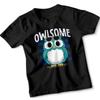 Camiseta Artística com Coruja Fofa de Óculos para Crianças Design de Moda Animal Lover Camiseta Presente