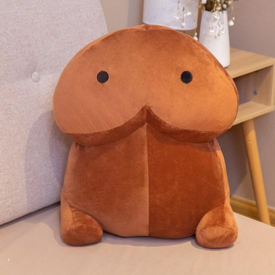 Plush Doll Prank Interesting Shape High Resilience PP Cotton Multi Size Funny Plush Stuffed Toy Throw Pillow for Daily Life