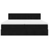 Ottoman Bed with Mattresses & LEDs Black 200x200 cm Velvet