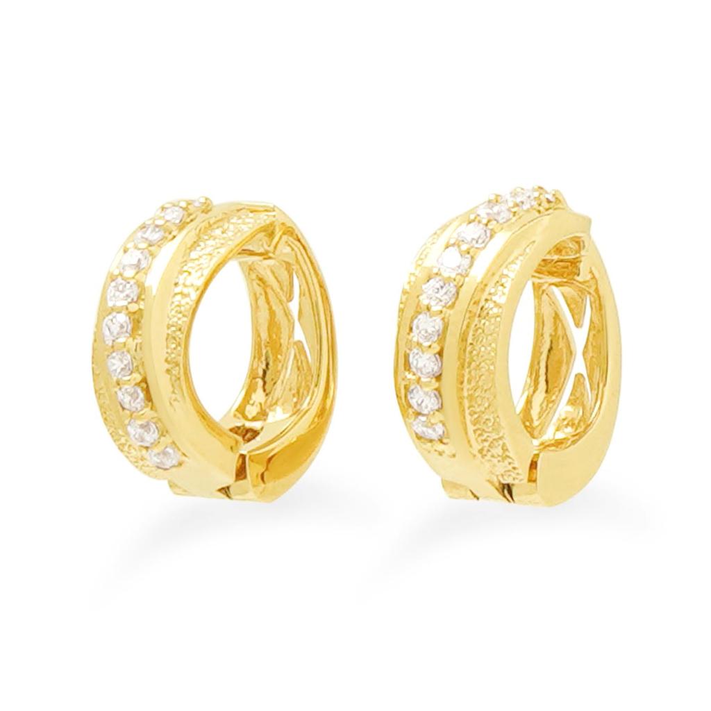 ESTELLE Earrings Silver Yellow Gold Plated Cubic Zirconia [Official] Women's 0776-0065-0000-0000