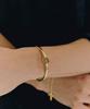 Gaman Unisex Gold Clock Tempus Bangle Bracelet