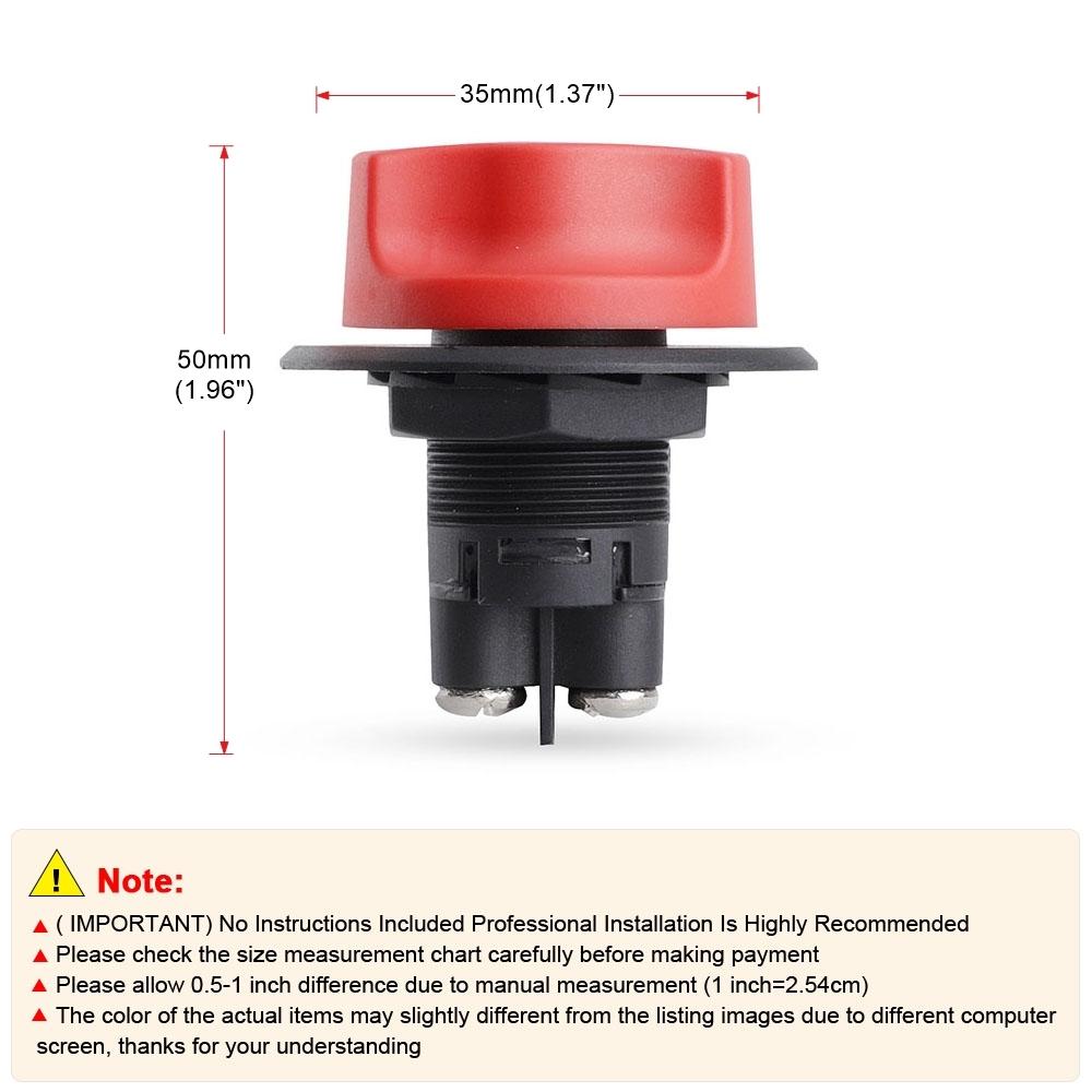 Battery Disconnect Switch Battery Master Power Cut Off Switch DC 32V 50A 100A 200A 300A Battery Isolator Kill Switches For Car