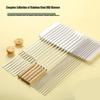 HUNDUN 250-Piece Stainless Steel Flat BBQ Skewers