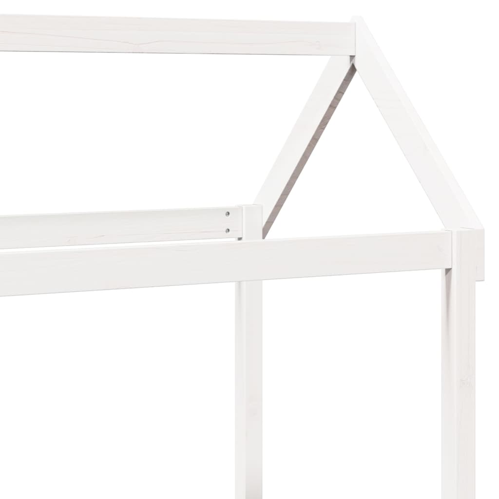 Daybed with Canopy White 80x200 cm Solid Pine Wood