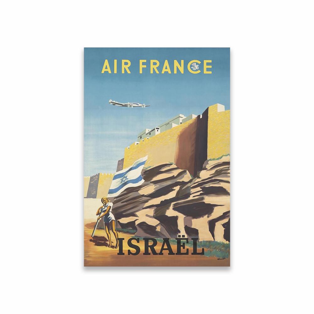 Israel Art Tel Aviv Vintage Travel Poster Nature Landscape Jerusalem Travel Art Prints Minimalist Home Bedroom Canvas Painting 21X30CMNo Framed