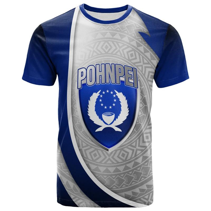 

Pohnpei Micronesia 3D Printed T Shirt Men Women Graphic T Shirt Fashion Short Sleeves Male Clothing Tops Oversize Tee Shirts 4XL