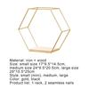 Iron Storage Holder Wall-mounted Multifunctional Nordic Style Geometric Firm Hexagonal Shelf for Home