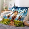 Heidi Art Printed Flannel Blanket, soft throw for bedroom sofa, washable, fan merchandise, great gift.
