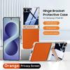 Applicable to Samsung ZFlip8 mobile phone case, central axis bracket zflip7 all-inclusive case film integrated electroplating plain leather case