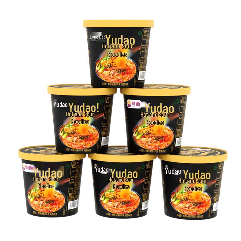 Yu Dao Black Gold Hot & Sour Noodles (6 Tubs)