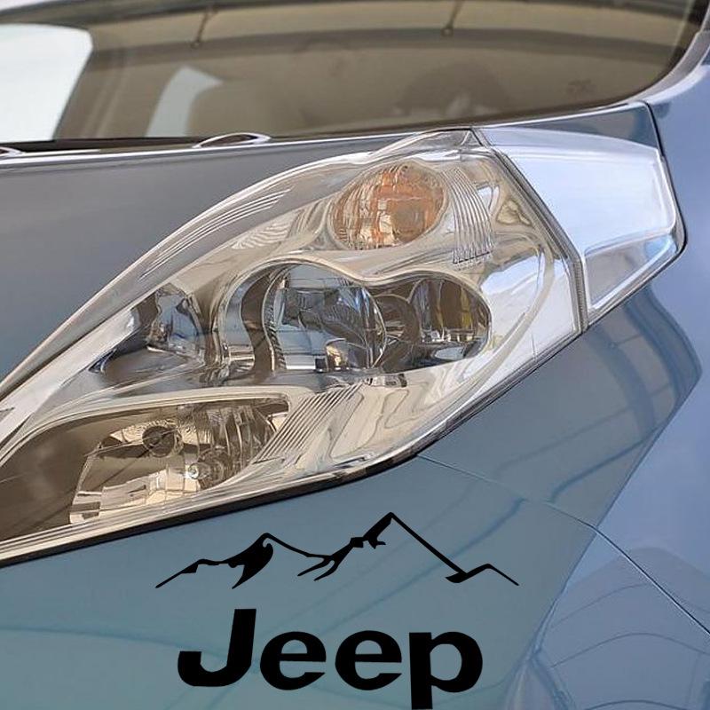 Kreativní samolepky na auto Jeep - zadní světla, zrcátka, palivová nádrž