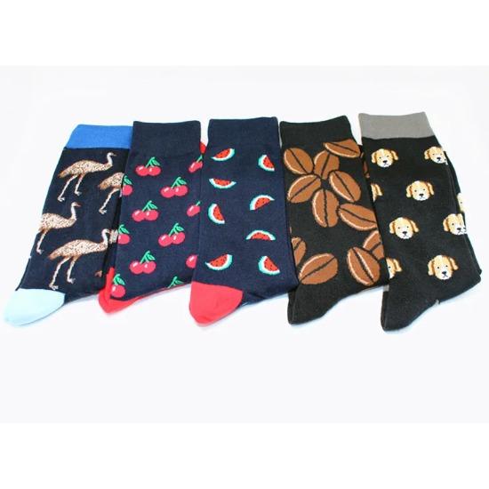 Harajuku Happy Men Socks Funny Mens Sloth Sock Women Animal Fox Chili Moustache Sloths Novelty Sock Combed Cotton Funny Socks