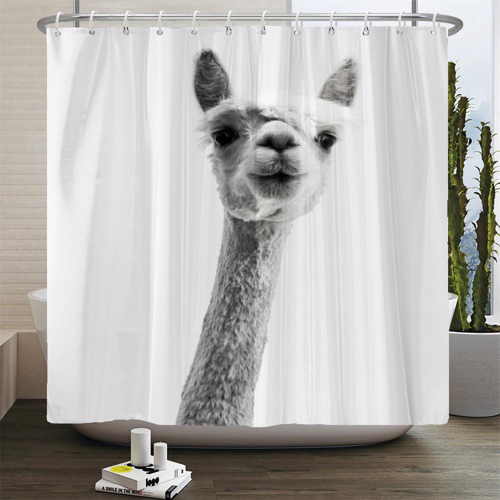 

Смішна 3d шторка для душу, шторки для ванни з принтом тварини мавпи орангутана, водонепроникний поліестер для декору ванної кімнати, велика 180x200см W90xH180cm