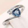 1 Stück Modischer Gedrehter Arm Synthetischer Zirkon Ring Romantischer Leichter Luxus Stil Ring