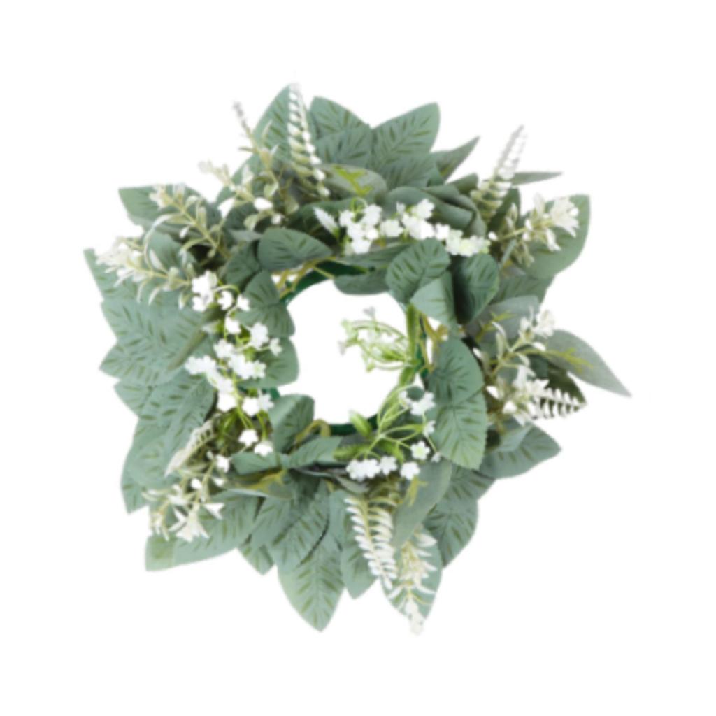 Christmas Candle Rings Wreath Table Centerpiece Farmhouse Inner Diameter 4" Home Decoration for Holiday Bedroom Ornaments
