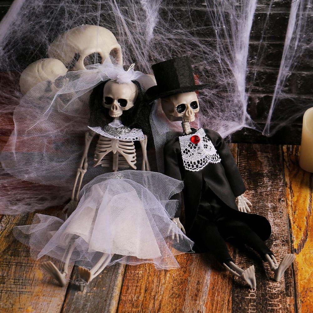 Hanging Ghost Bride Pendant Scary Halloween Decoration Skeleton Ornaments  Haunted House