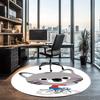 Mouk Printed Round Rug Carpet Chair Rug Area Rug Entryway Doormats,for Office Chair Living Room Bedroom Kitchen Room.