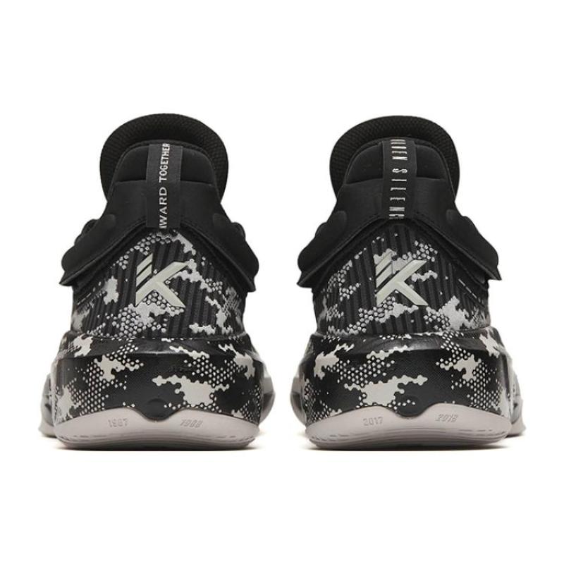 ANTA KT8 Basketball Shoes Men's High top Black Camouflage Sneakers 112241101-2