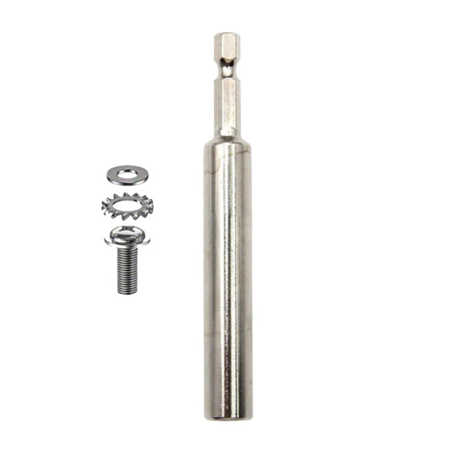 

High Carbon Steel Bend Resist Hexagon Shank Extension Rod with Screw and Washer Suitable for 6.3mm Drill Applications 60mm