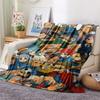 1Pc Inazuma Eleven Soccer Print Flannel Blanket, High Quality Comfortable for All Seasons, Home Decor, Warmth and Comfort, Perfect for Christmas Gifts