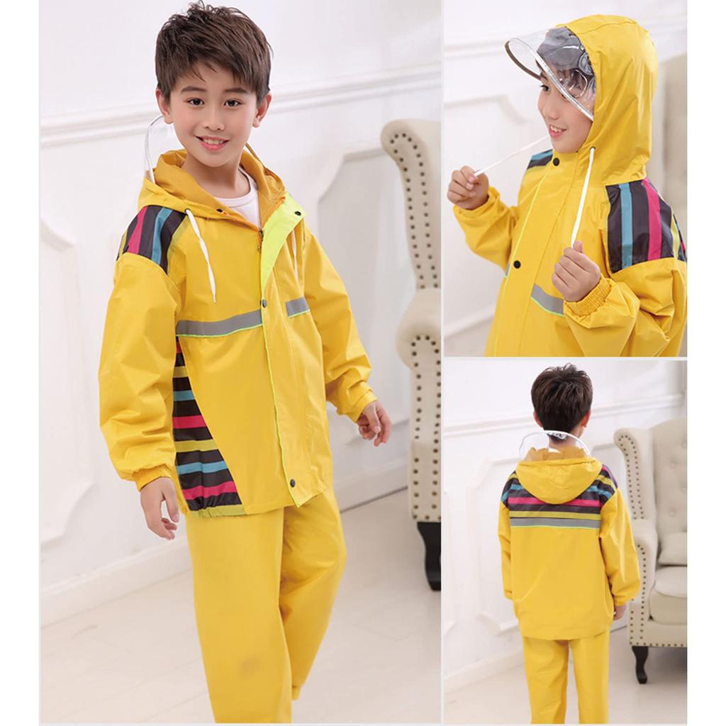 Raincoat for top and for size yellow [DIAFELIZ] kids, bottom, rainwear, children, M,