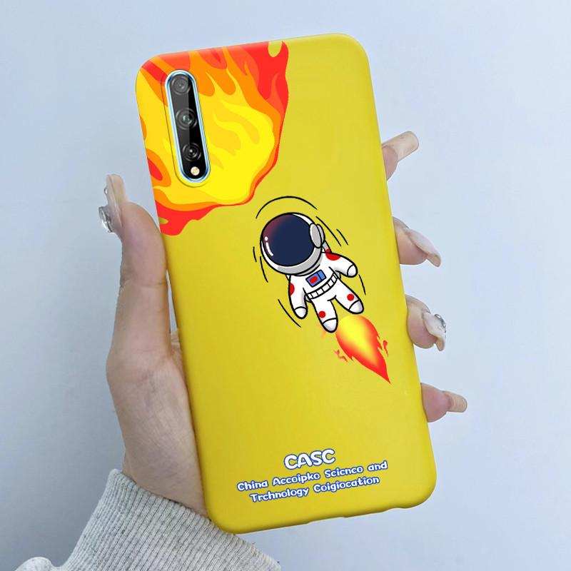 For Huawei Y8p Phone Case Flower Girl Design Soft Silicone TPU Back Housing for Huawei P Smart S Y 8p HuaweiY8p AQM-LX1 Covers