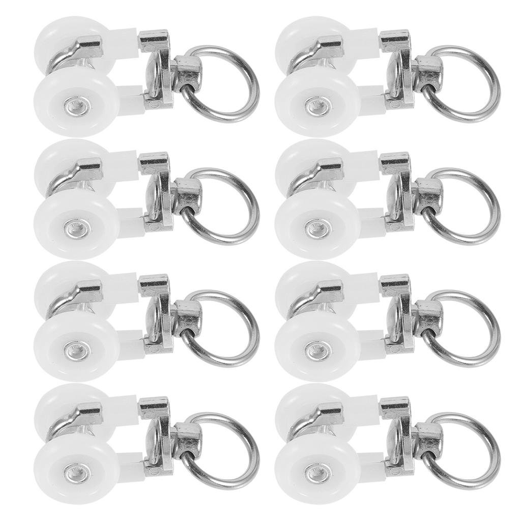 20Pcs Curtain Track Slider Rollers Double Wheel Smooth Silent Rolling Wheels for Curtains Drapes Room Dividers