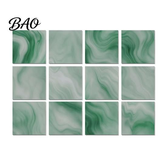 High Definition Marble Pattern Films 12PCS Imitation Wall Stickers, Self-Adhesive Waterproof EVA Peel And Stick Tiles Tiles, Scratch Resistant
