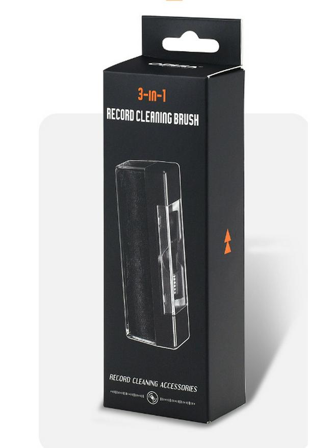3-in-1 Vinyl Record & Stylus Cleaning Brush Set for Turntables