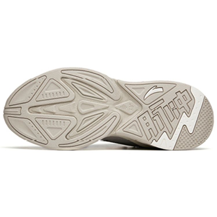 Anta Pulse Lifestyle Series Trendy Casual Non-Slip Wear-Resistant Low-Top Dad Shoes Men Sneakers Gray White 112148833R-3