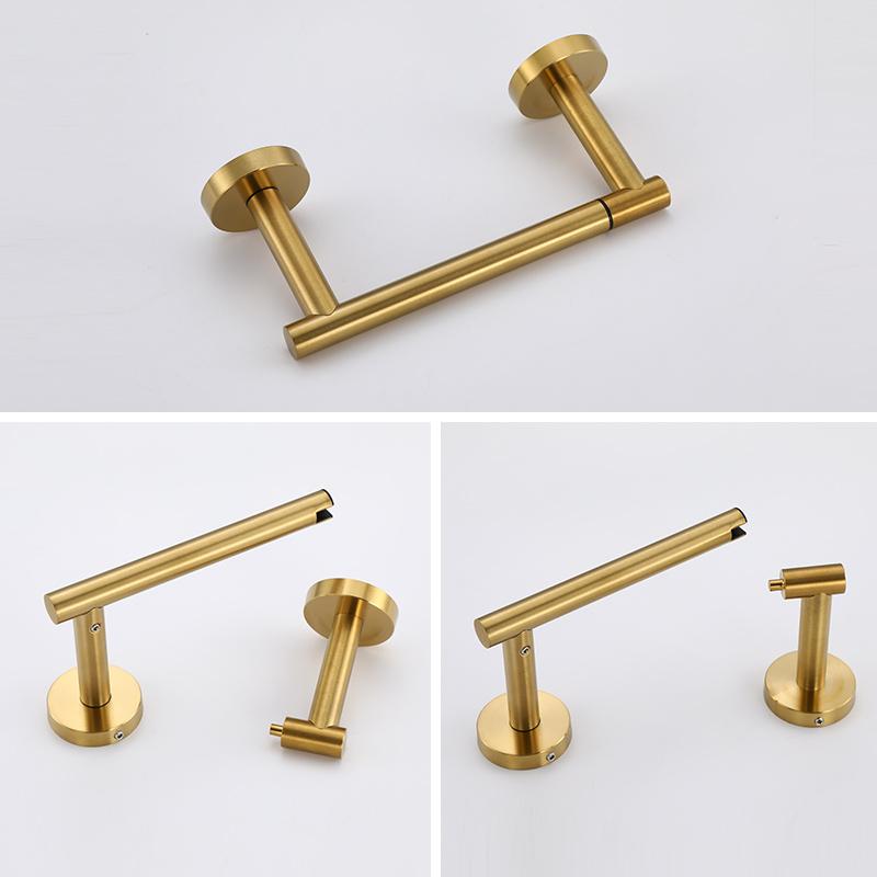 Suport Autocolant pentru Hârtie Igienică Oțel Inoxidabil Auriu Periat Suport Pătrat pentru Șervețele pentru Depozitare Baie Accesorii WC