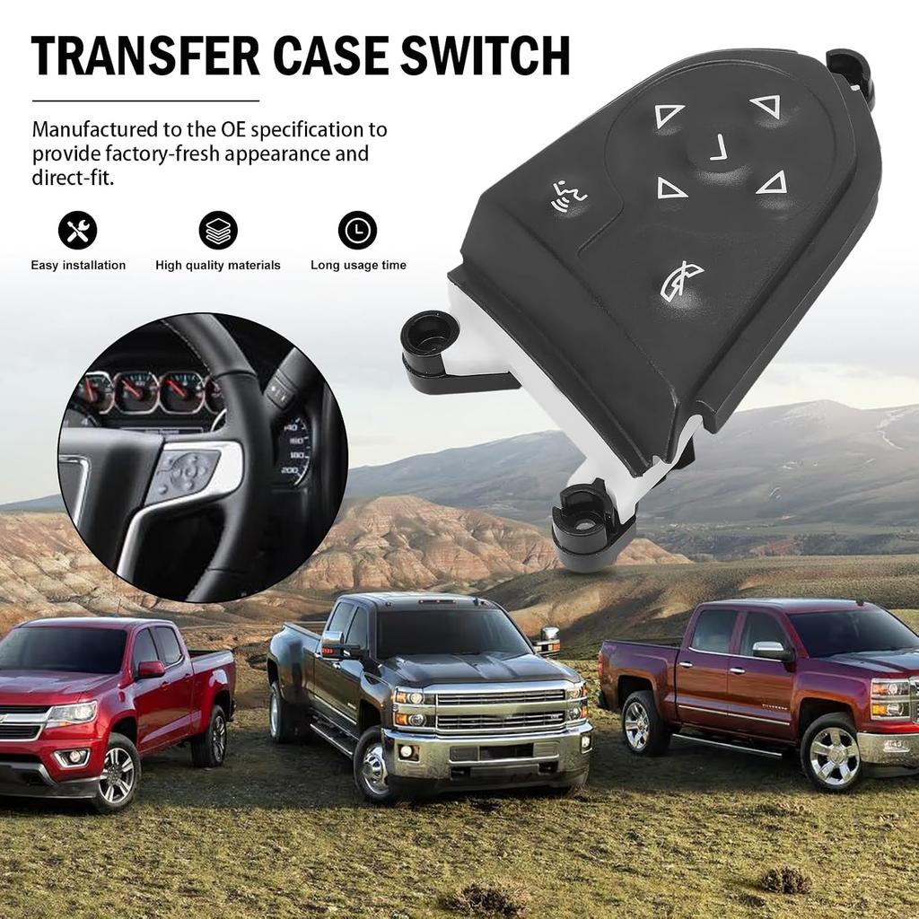 Steering Wheel Audio Control Switch Compatible with Silverado Sierra 1500 2500 3500 Suburban Tahoe 23262276