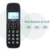 Bisofice Expandable Cordless Phone System with 3 Lines Display Caller ID Support 5 Handsets Connection 50 Phone Book