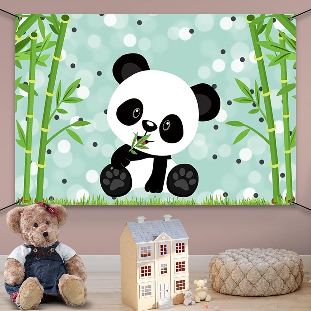 

AWERT Полиэстер 6x3,6 фута Милый фон с пандой Мультяшный баннер с пандой на день рождения для украшения детской вечеринки по случаю дня рождения. Принадлежности для вечеринки в стиле панды