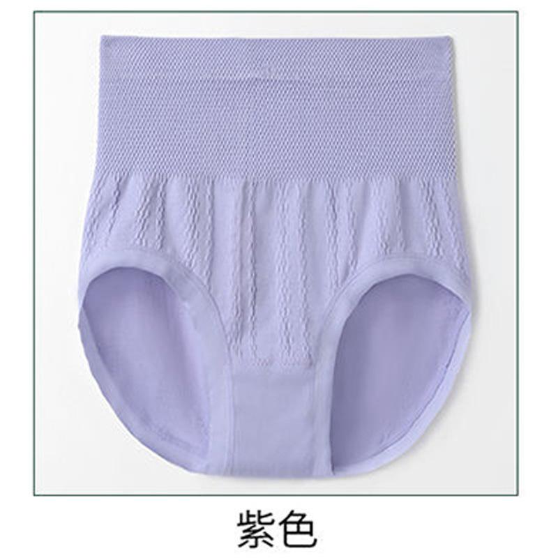 

1Pc High-Waisted, Tummy-Control, Hip-Lifting, Shaping Cotton Briefs, Plus Size, Seamless Women s Underwear large size [130-90kg] фіолетовий