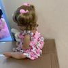 55CM NPK Reborn Baby Toddler Girl Princess Doll Lifelike Very Soft Full Body Silicone Doll Bath Toy