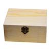 Plain Wooden Jewelry Case with Mirror and Removable Tray Multipurpose Storage Box for Beads Crochet Accessories and DIY Crafts