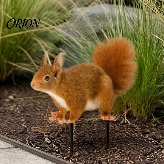 Garden Ornaments for Outdoor Spaces Realistic Squirrel Stake, 2D Flat Acrylic Yard Art Stakes Lawn Cute Ornament Patio Pathway Decoration Vivid Shape