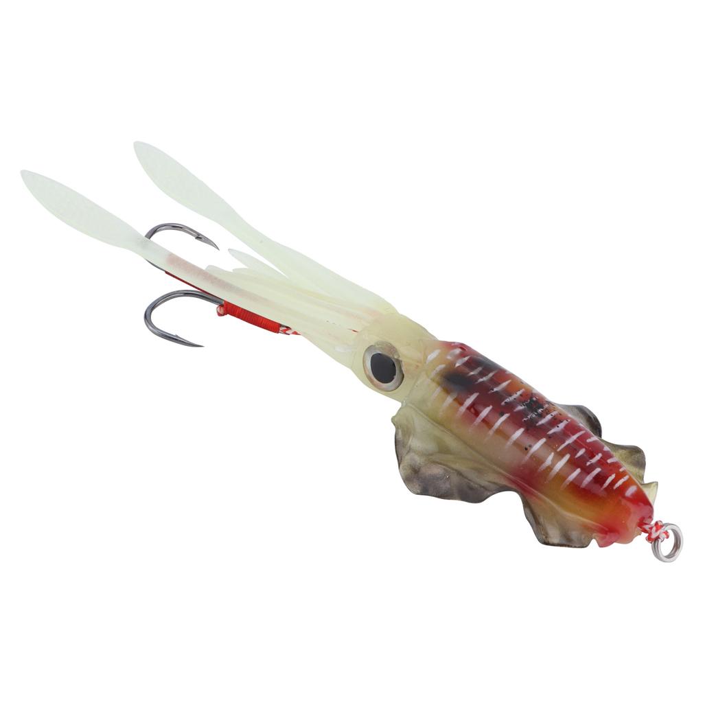 Squid Fishing Lure for Sea Fishing Simulation Iron Hook Octopus Lure Simulation BaitYellow and Red