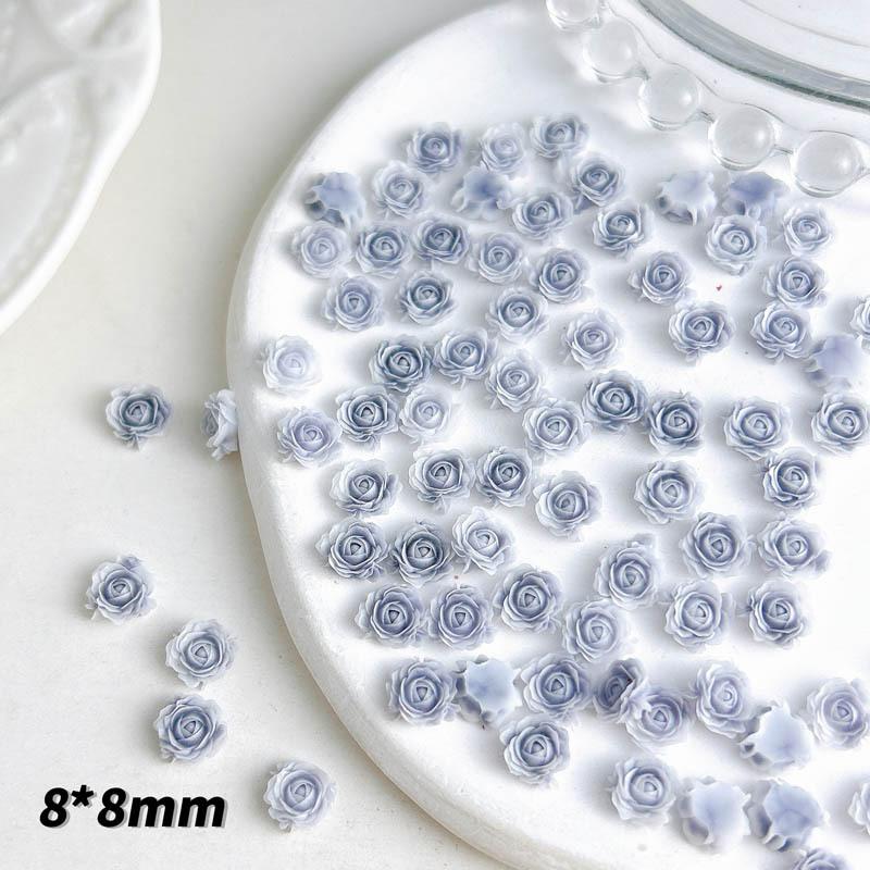 Hot Selling New Dry Rose Nail Art Accessories Gradient Dye Nail Decorations Resin Carved Camellia Accessories